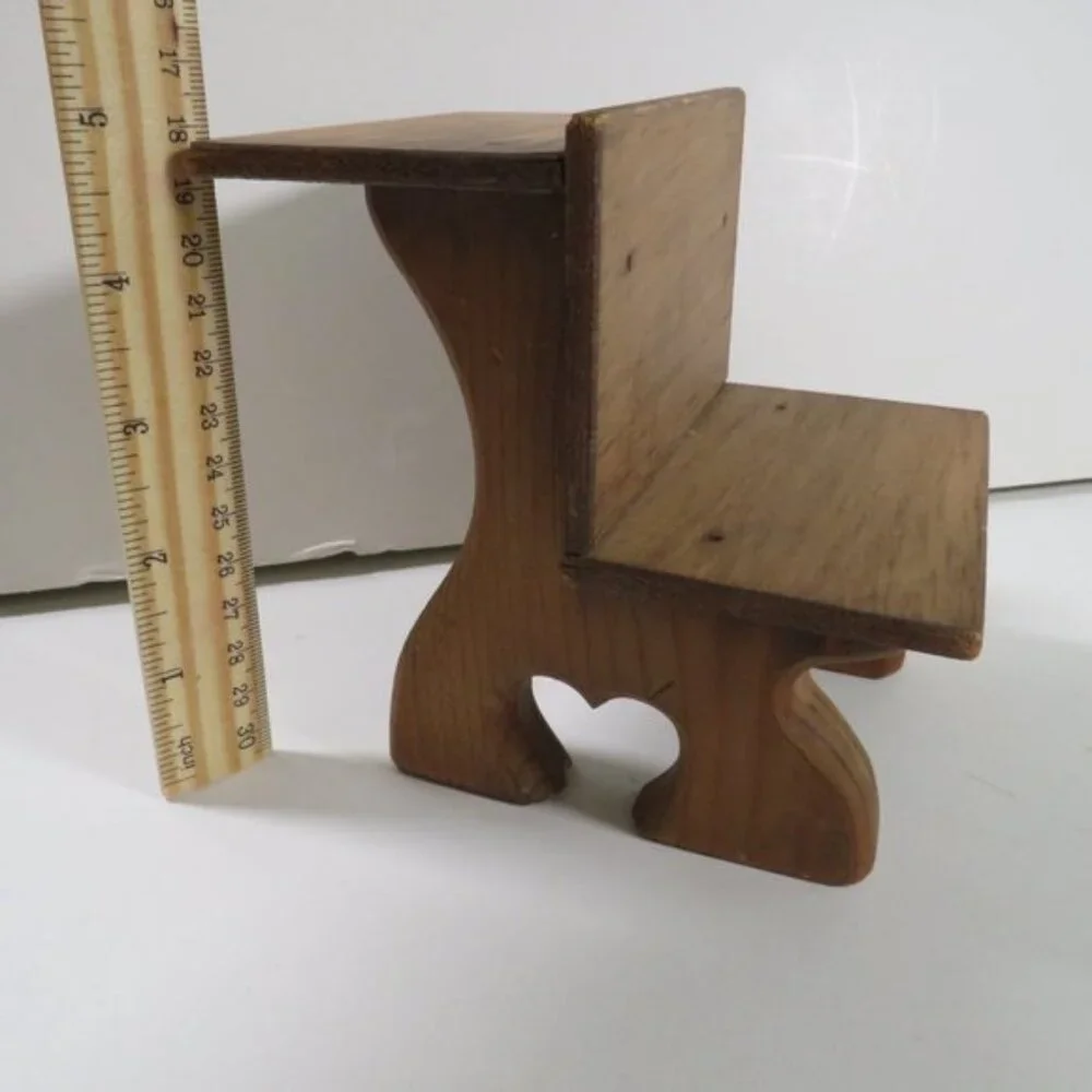 Wooden Doll School Desk Miniature (thick) 1980's